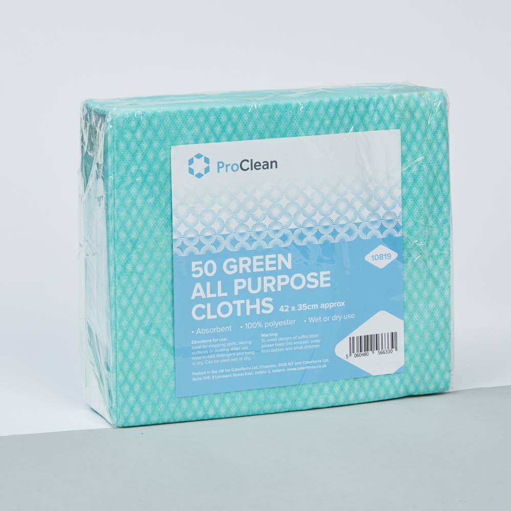ProClean 50 All Purpose Cloths (Green) (20 x 50)