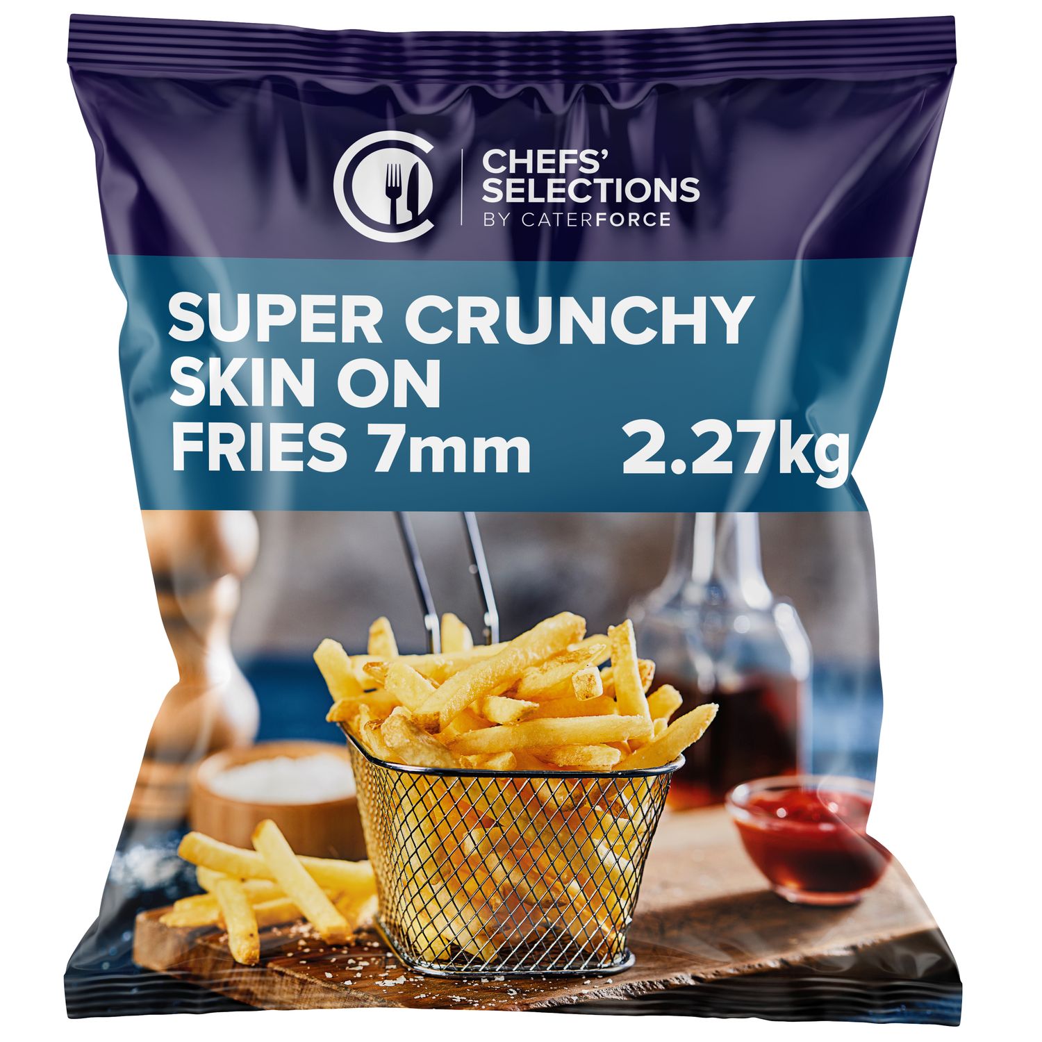 Chefs’ Selections Super Crunchy Skin-on Fries 7mm (4 x 2.27kg)