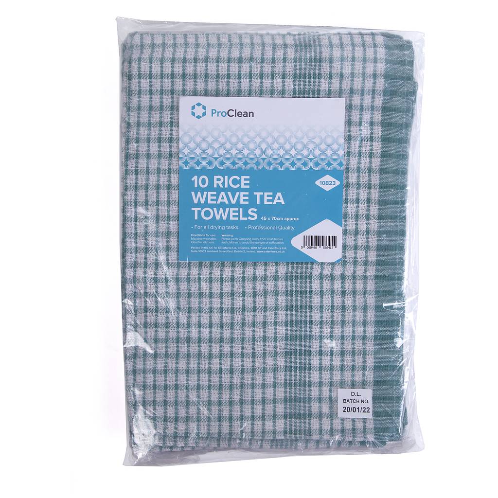 ProClean 10 Rice Weave Tea Towels (10 x 10)