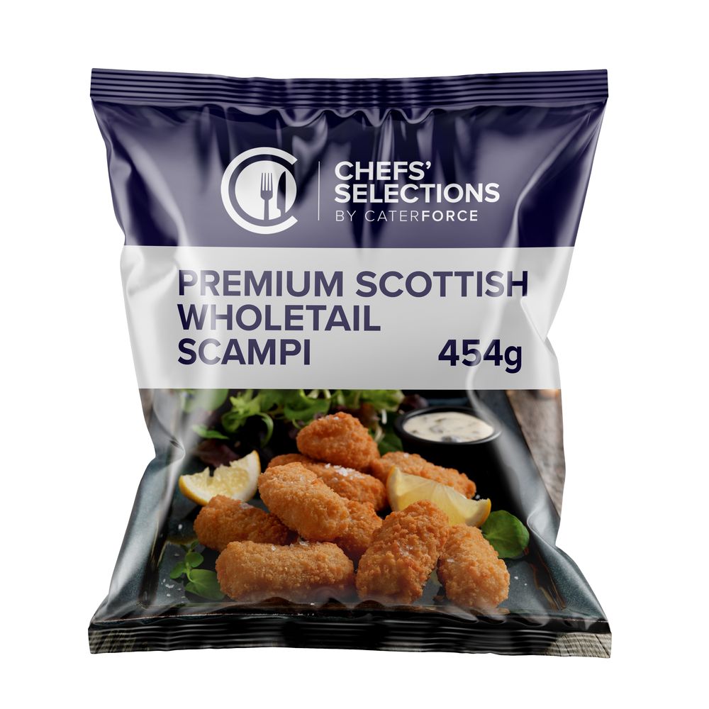 Chefs’ Selections Premium Scottish Wholetail Scampi (10 x 454g)