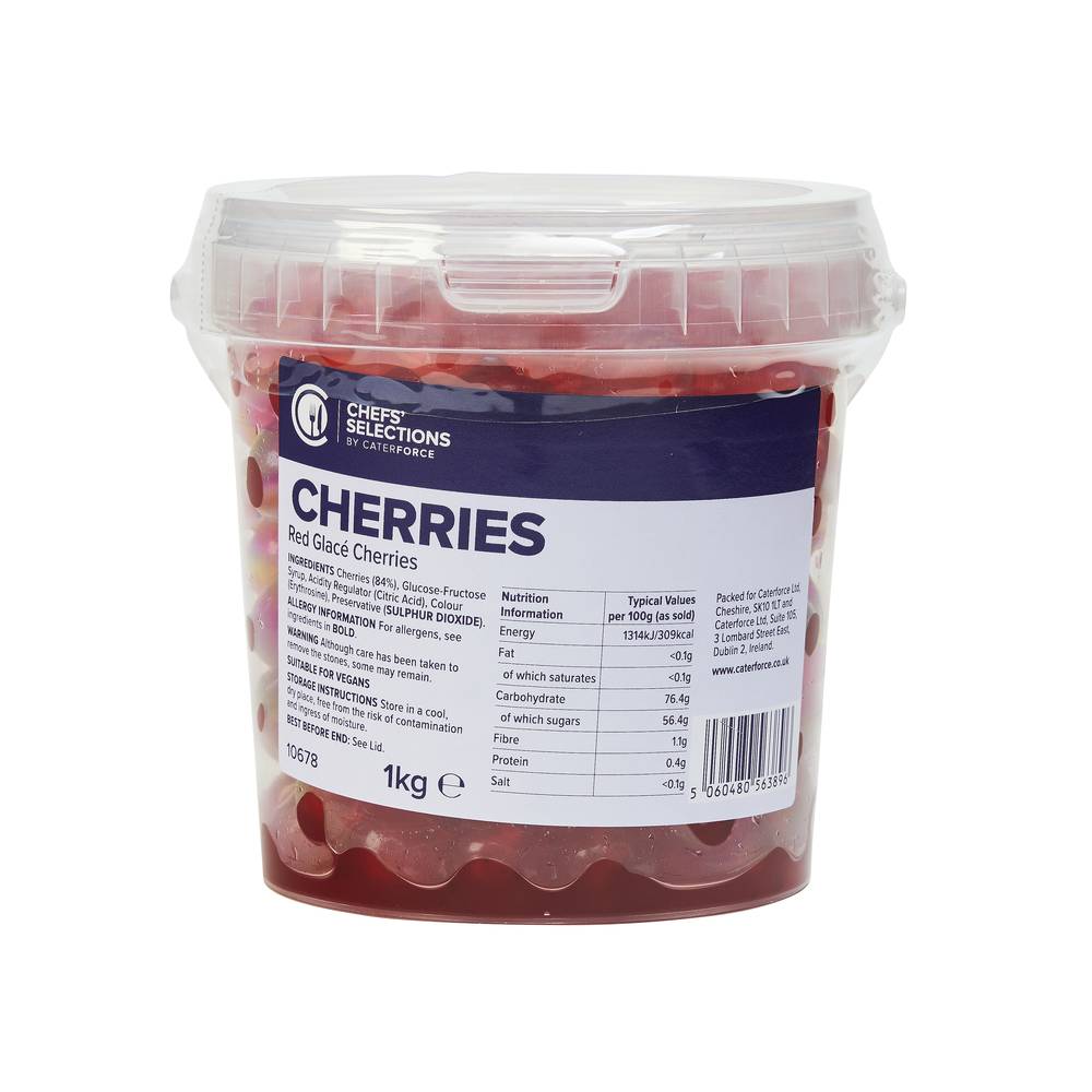 Chefs’ Selections Red Glace Cherries (6 x 1kg)