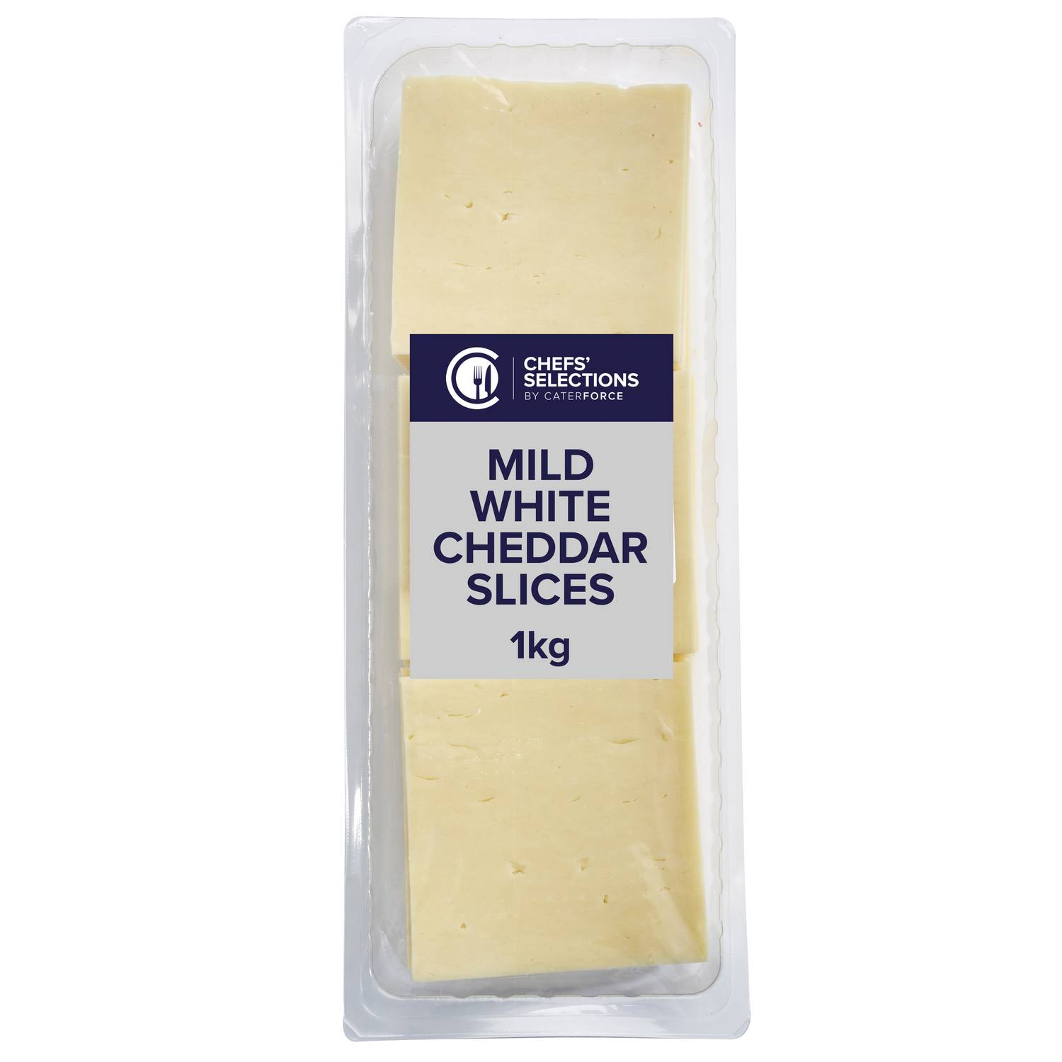 Chefs’ Selections Mild White Cheddar Cheese Slices (6 x 1kg)