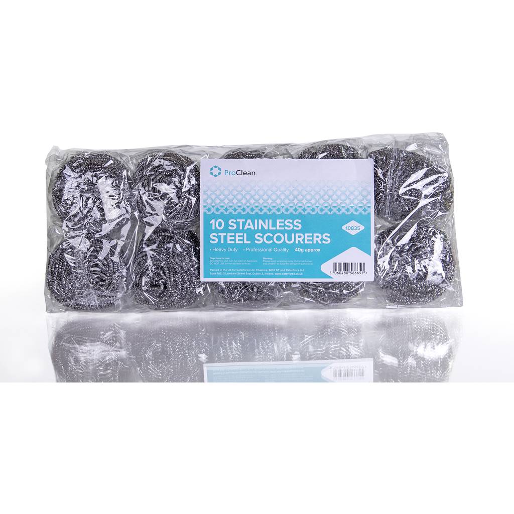 ProClean 10 Stainless Steel Scourers (40g) (10 x 10)