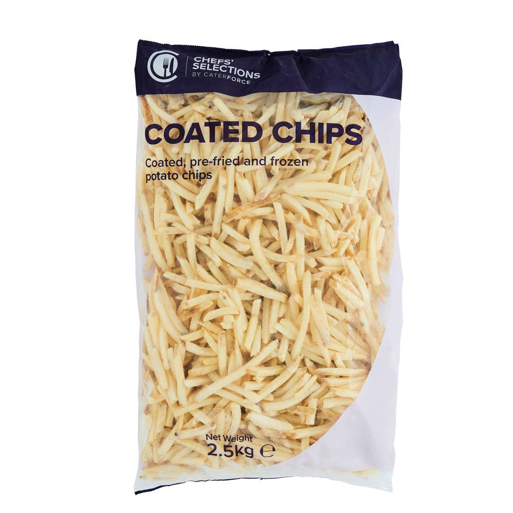 Chefs' Selections Coated Chips skin-on 7mm (4 x 2.27kg) - Caterforce