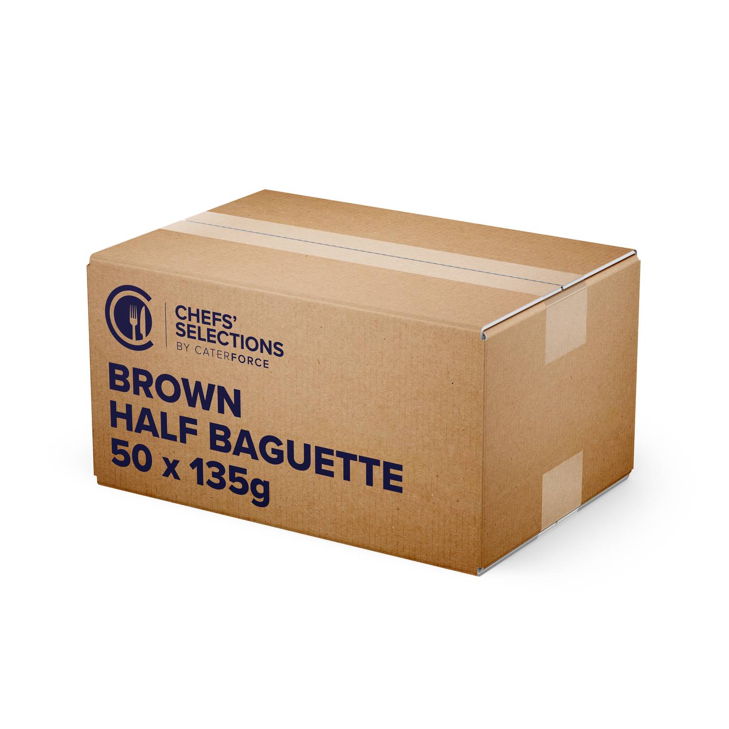 Chefs’ Selections Brown Half Baguettes (50 x 135g)