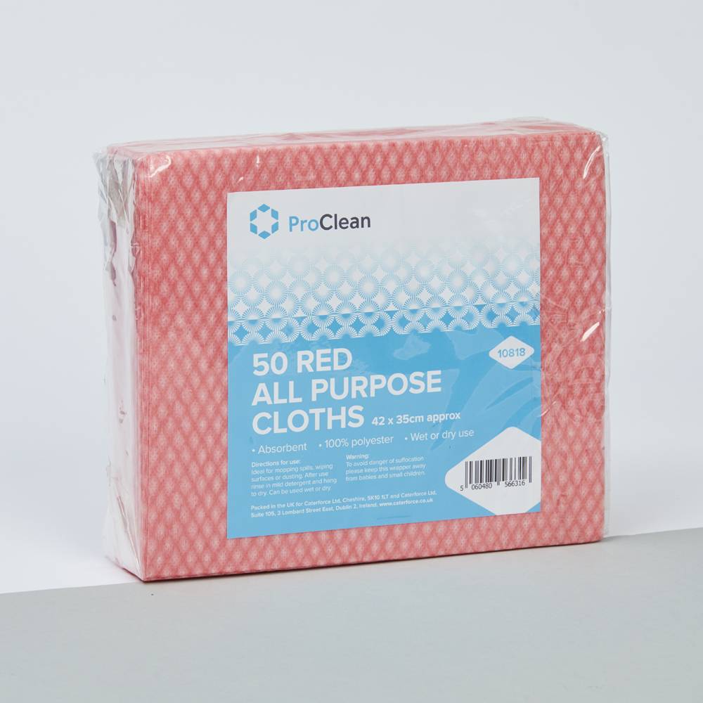 ProClean 50 All Purpose Cloths (Red) (20 x 50)