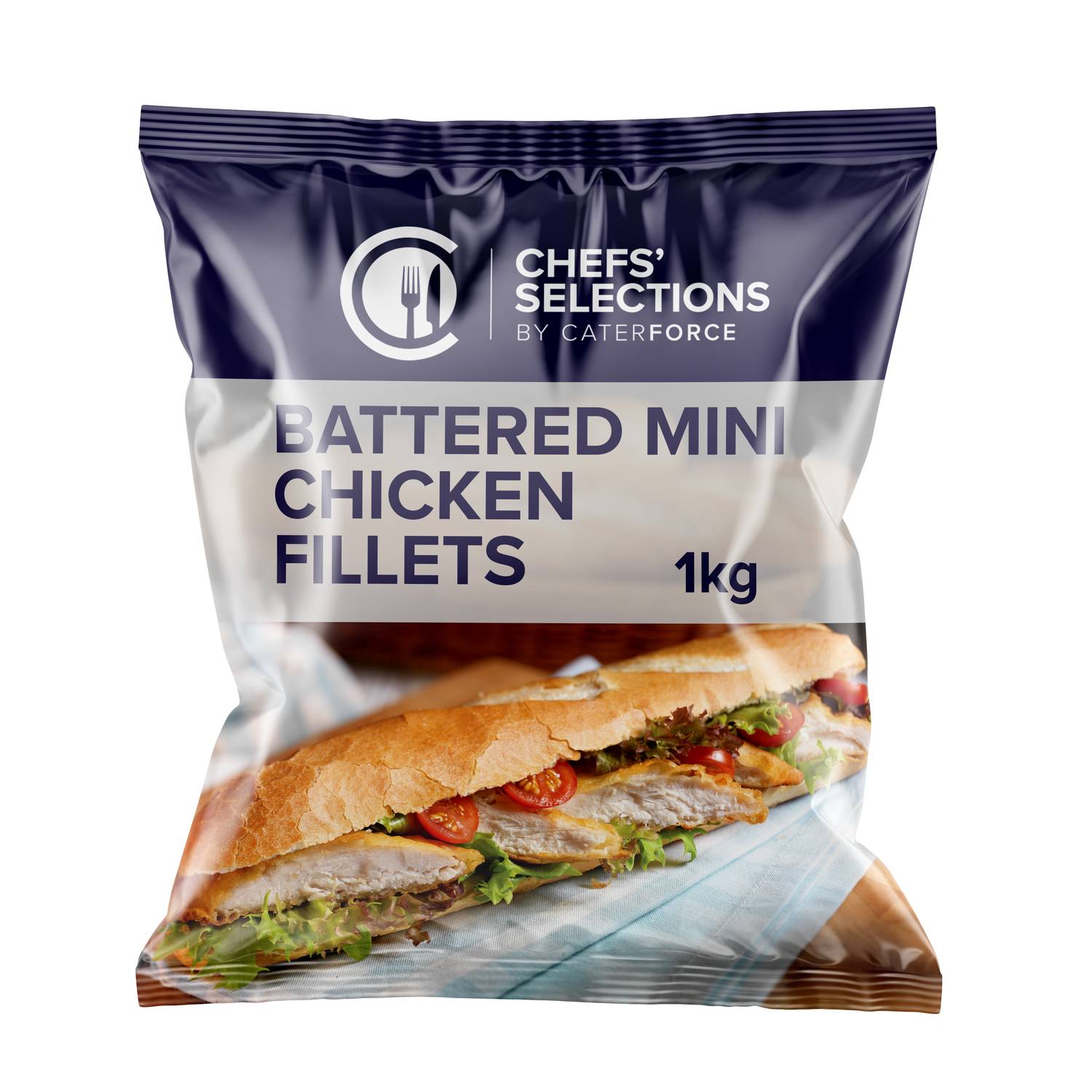 Chefs’ Selections Battered Mini Chicken Fillets (2 x 1kg)