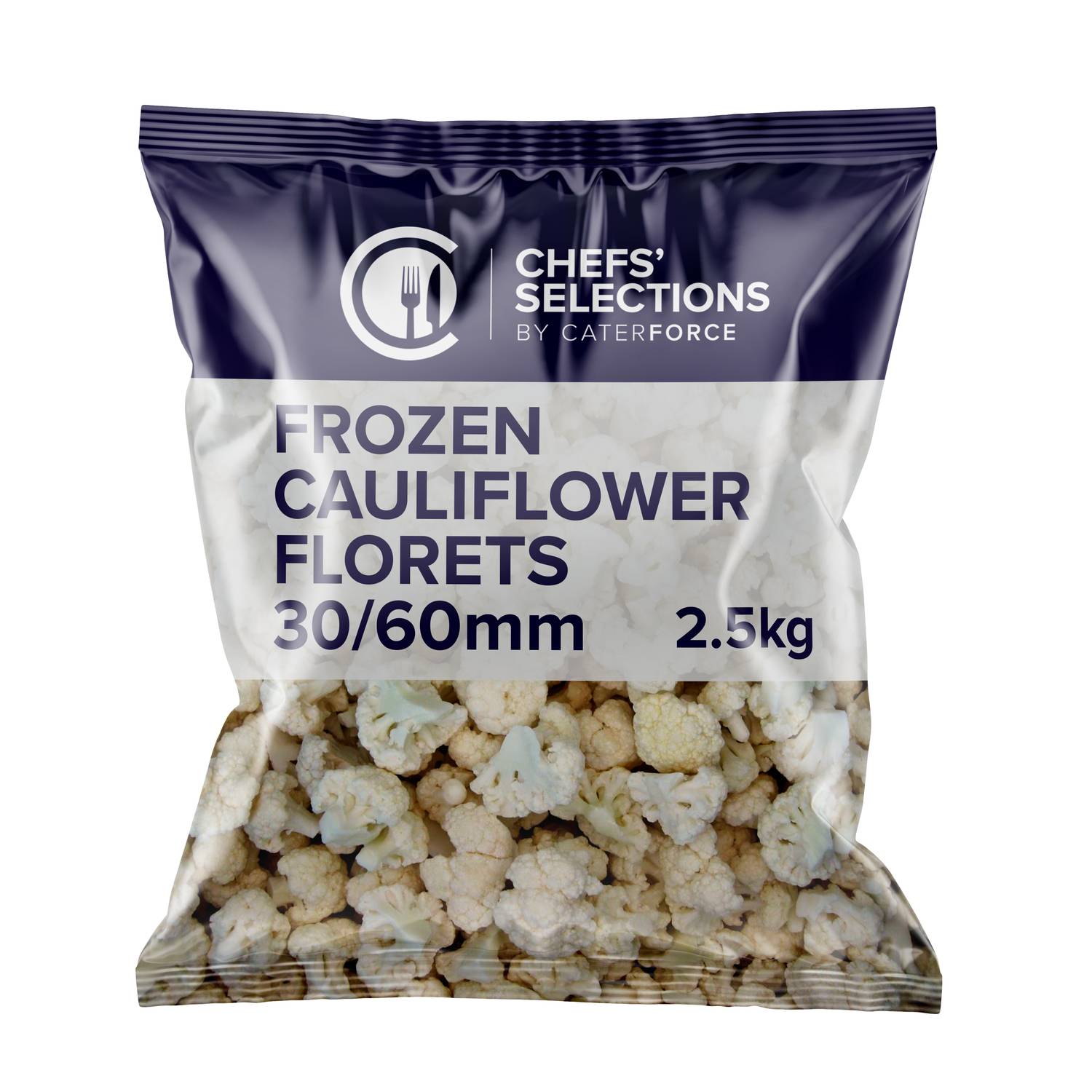Chefs’ Selections Frozen Cauliflower Florets 30/60mm (4 x 2.5kg)
