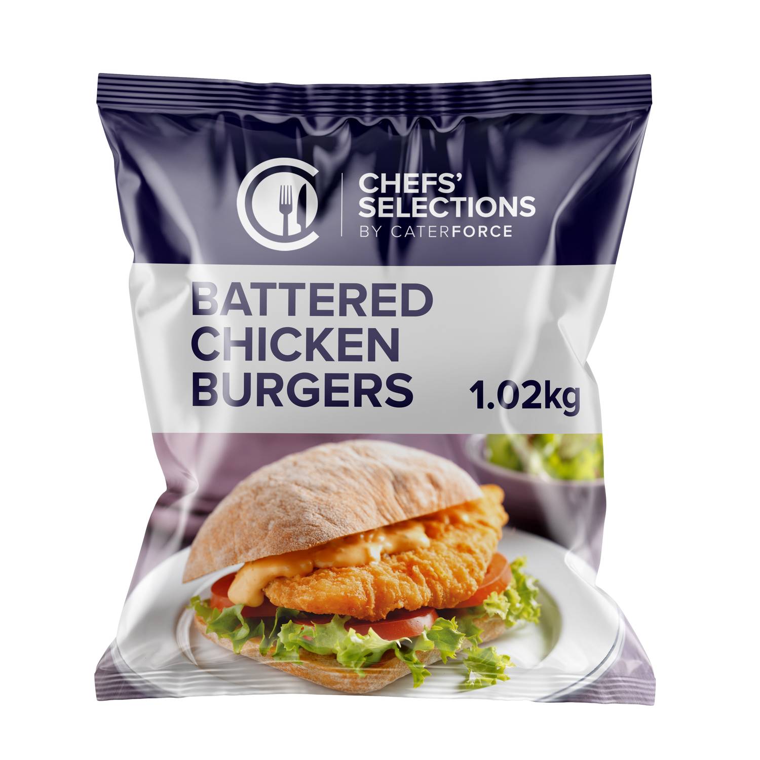 Chefs’ Selections Battered Chicken Burgers (2 x 1.02kg)