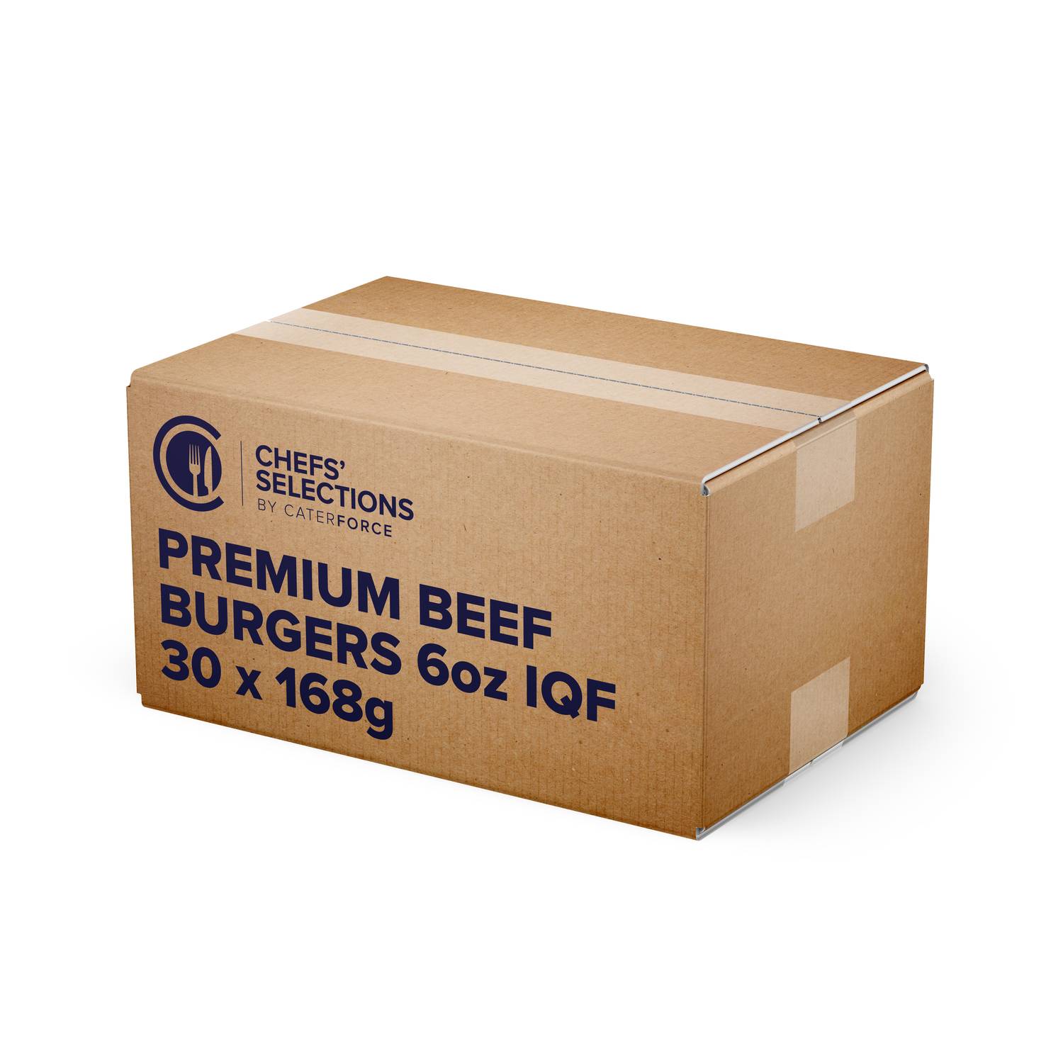Chefs’ Selections Premium Beef Burger 6oz IQF (30 x 168g)