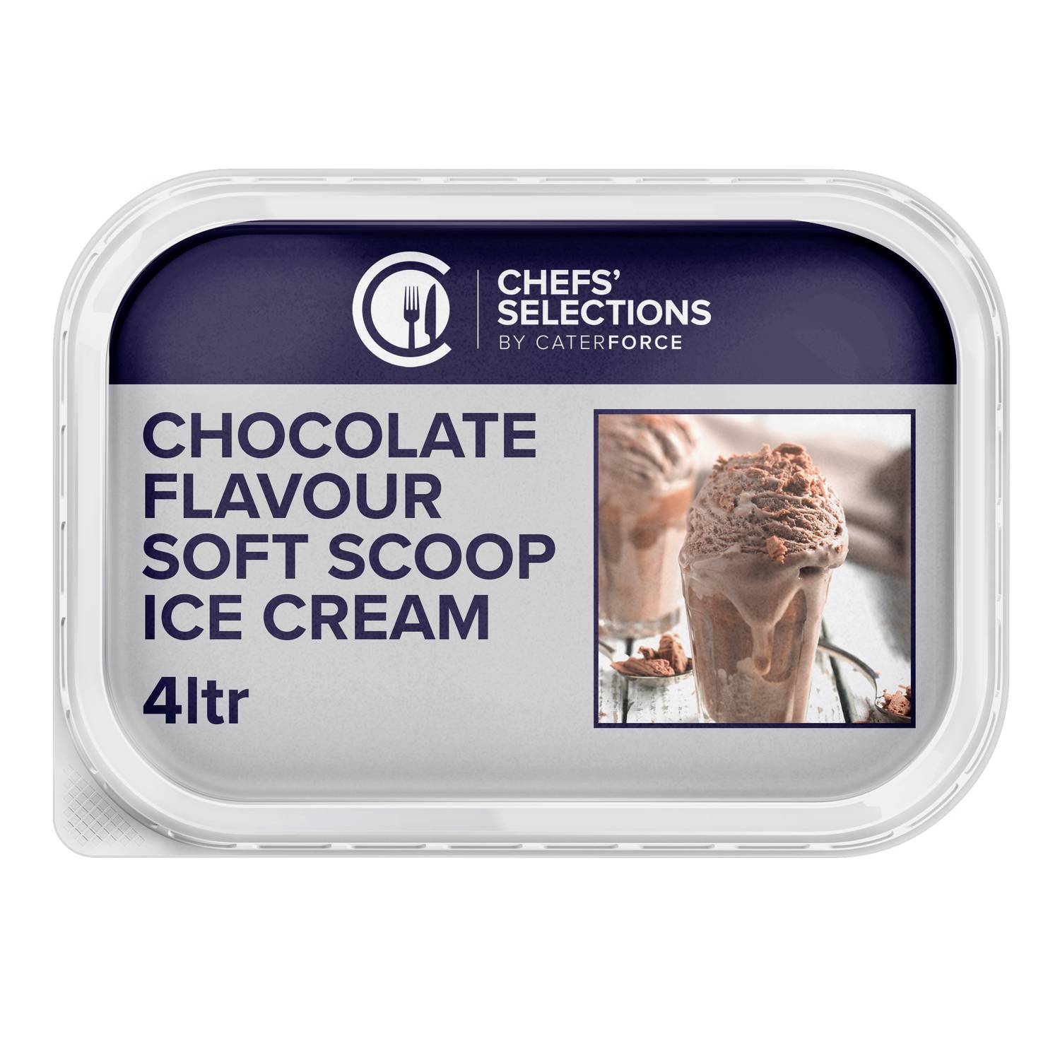 Chefs’ Selections Chocolate Flavour Soft Scoop Ice Cream (6 x 4L)