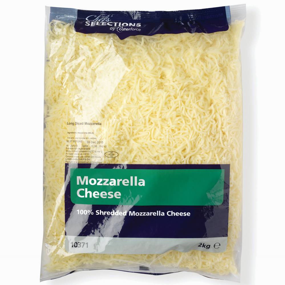 Chefs’ Selections Shredded Mozzarella Cheese (6 x 2kg)