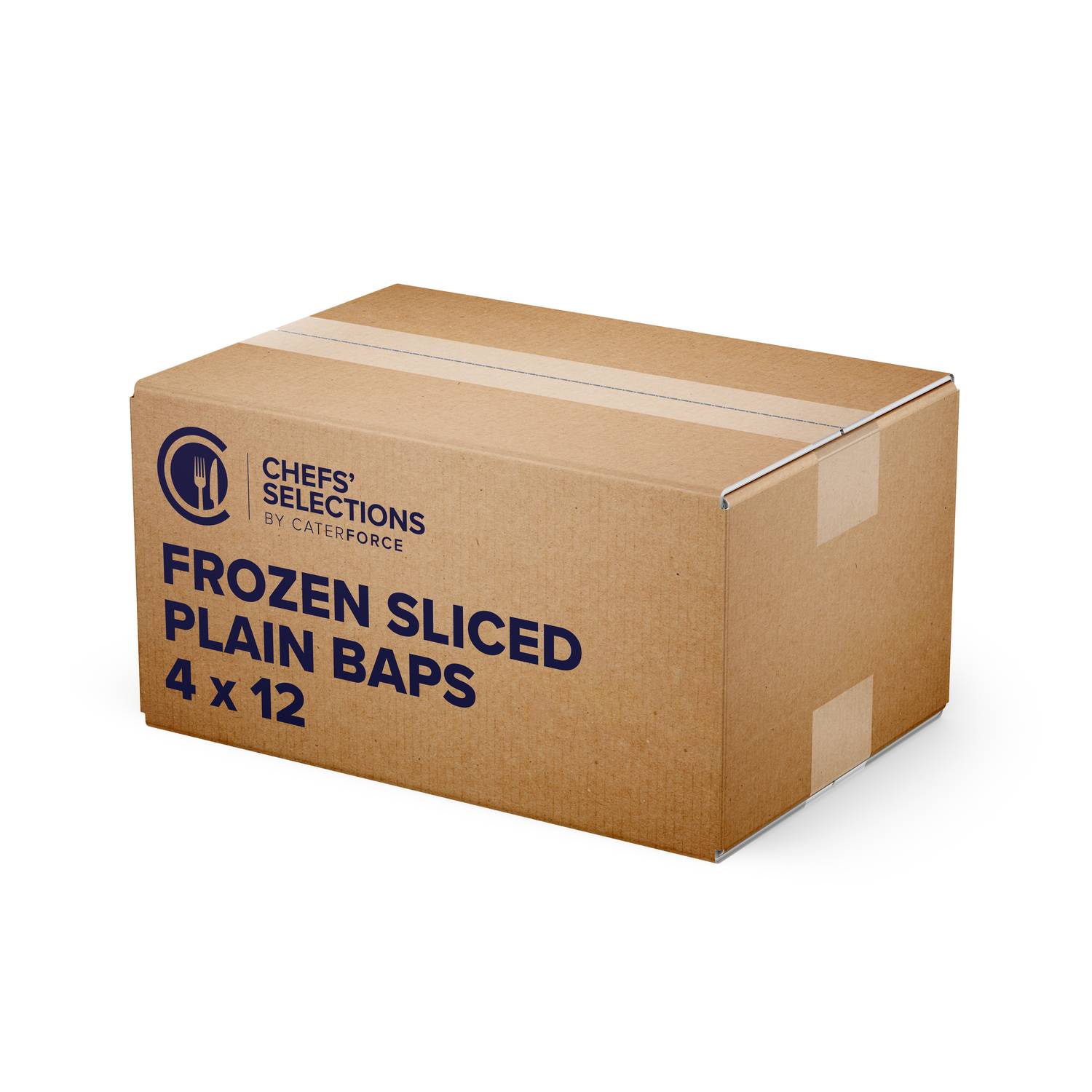 Chefs’ Selections Frozen 4″ Sliced Plain Bap (4 x 12)