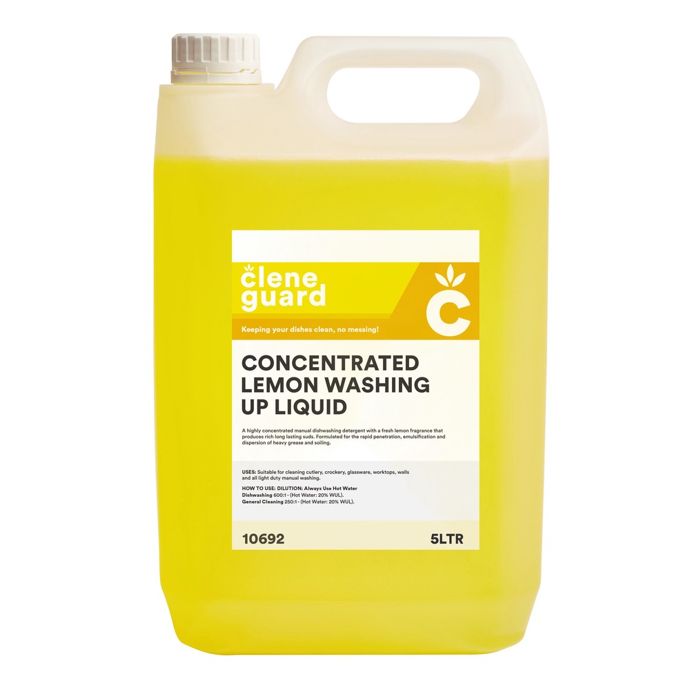 Clene Guard 20% Concentrated Lemon Washing Up Liquid  (2 x 5L)